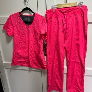 Grey's Anatomy Pink V-Neck Scrub Top